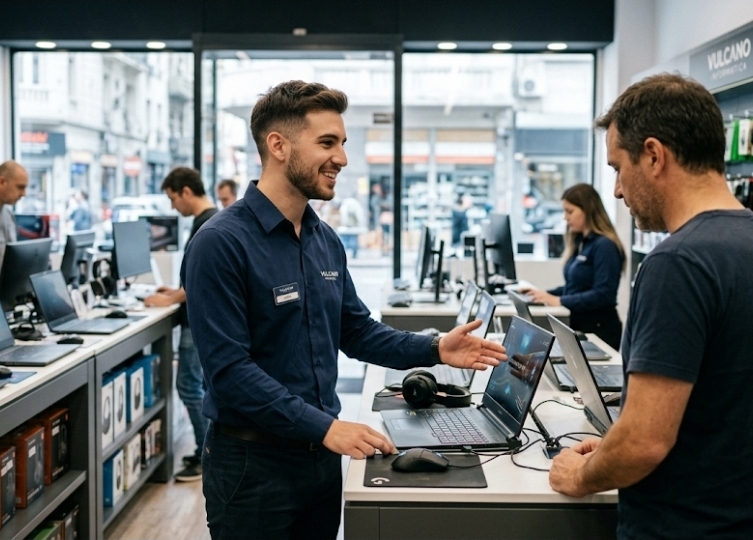 Vendedor de Informática para salón de ventas y venta online VULCANO